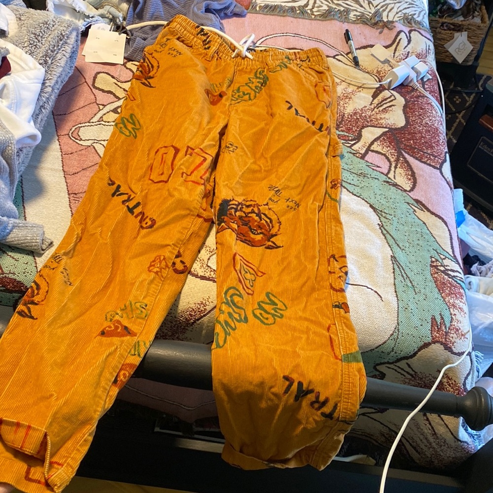 BDG drawstring pants with graffiti